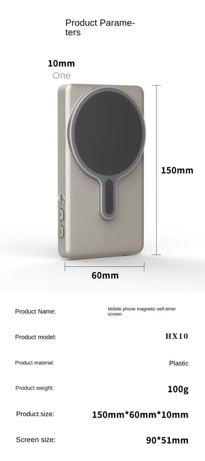 "Wireless Selfie Screen for Smartphone – Vlogging & Live Streaming"