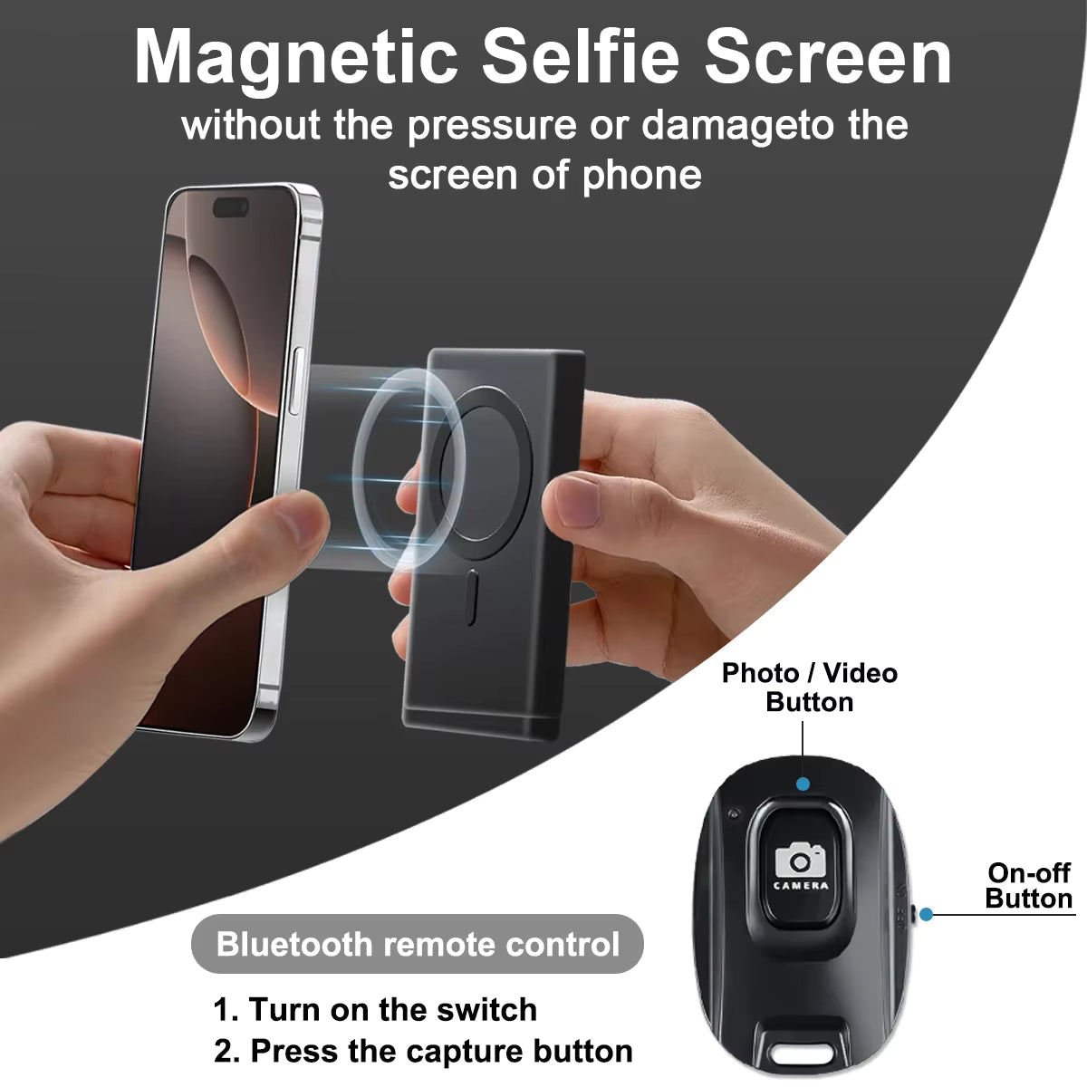 "Wireless Selfie Screen for Smartphone – Vlogging & Live Streaming"